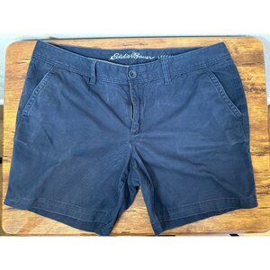 Eddie Bauer Legend Wash Chino Ladies Navy Blue Shorts Size 12 Spring Summer